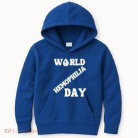 Funny World Hemophilia Day Great Gift Kids Hoodie thumb 0
