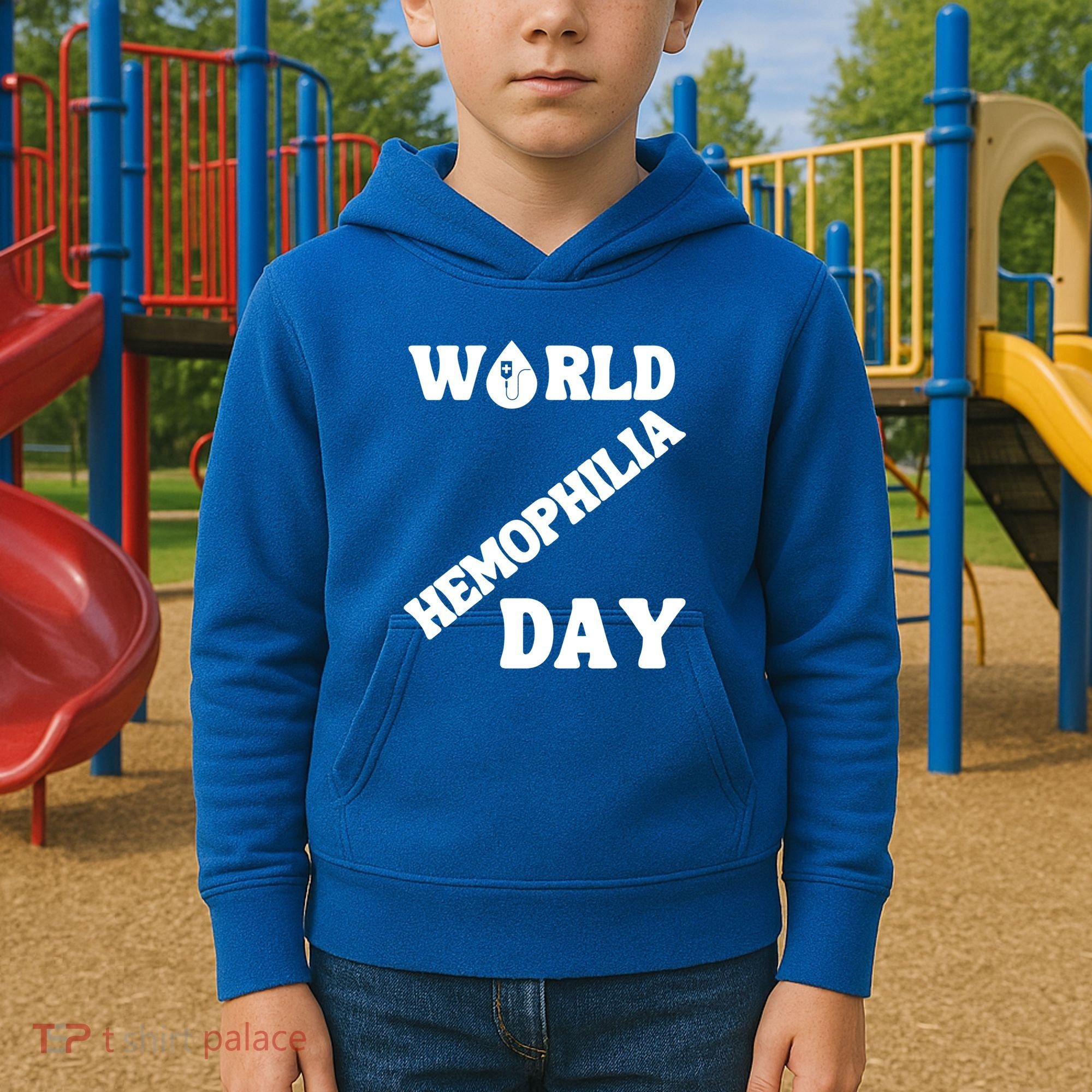 Funny World Hemophilia Day Great Gift Kids Hoodie