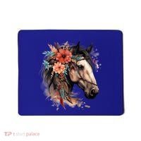 Floral Wild Horse Country Horse Riding Meaningful Gift Mousepad thumb 0