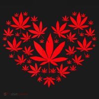Funny Weed Heart Valentines Day Cannabis 420 Pot Stoner Sweatshirt thumb 3