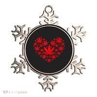 Funny Weed Heart Valentines Day Cannabis 420 Pot Stoner Ornament thumb 0
