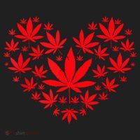 Funny Weed Heart Valentines Day Cannabis 420 Pot Stoner Golf Towel thumb 3