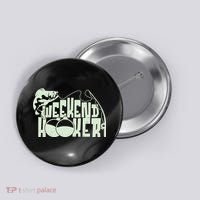 Funny Weekend Hooker Fishing Fan Button thumb 0