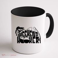 Funny Weekend Hooker Fishing Fan Coffee Mug thumb 1