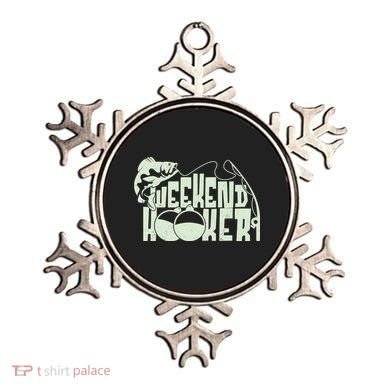 Funny Weekend Hooker Fishing Fan Ornament