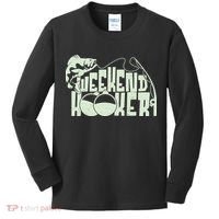Funny Weekend Hooker Fishing Fan Kids Long Sleeve Shirt thumb 0