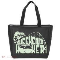 Funny Weekend Hooker Fishing Fan Tote Bag thumb 0