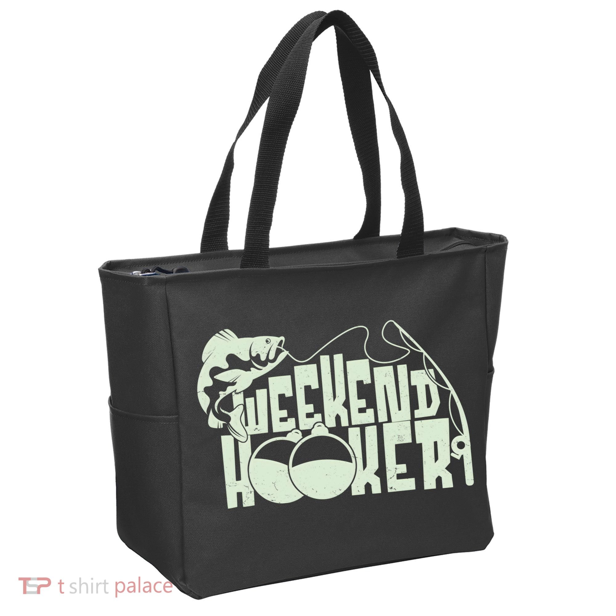 Funny Weekend Hooker Fishing Fan Tote Bag
