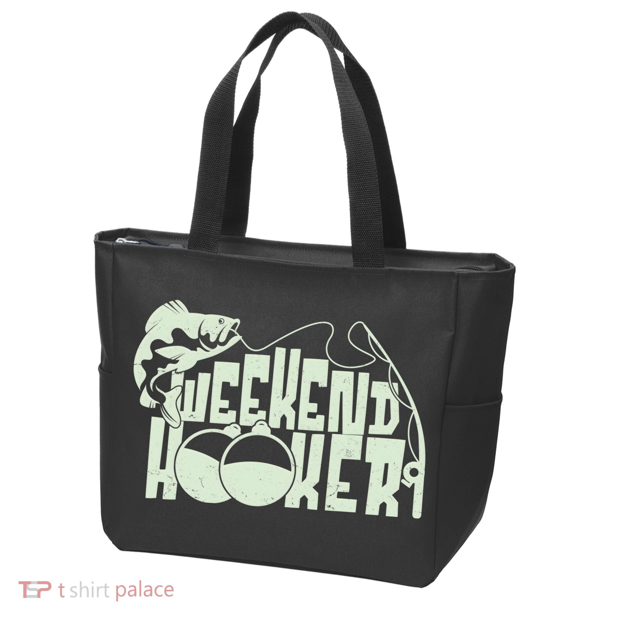Funny Weekend Hooker Fishing Fan Tote Bag