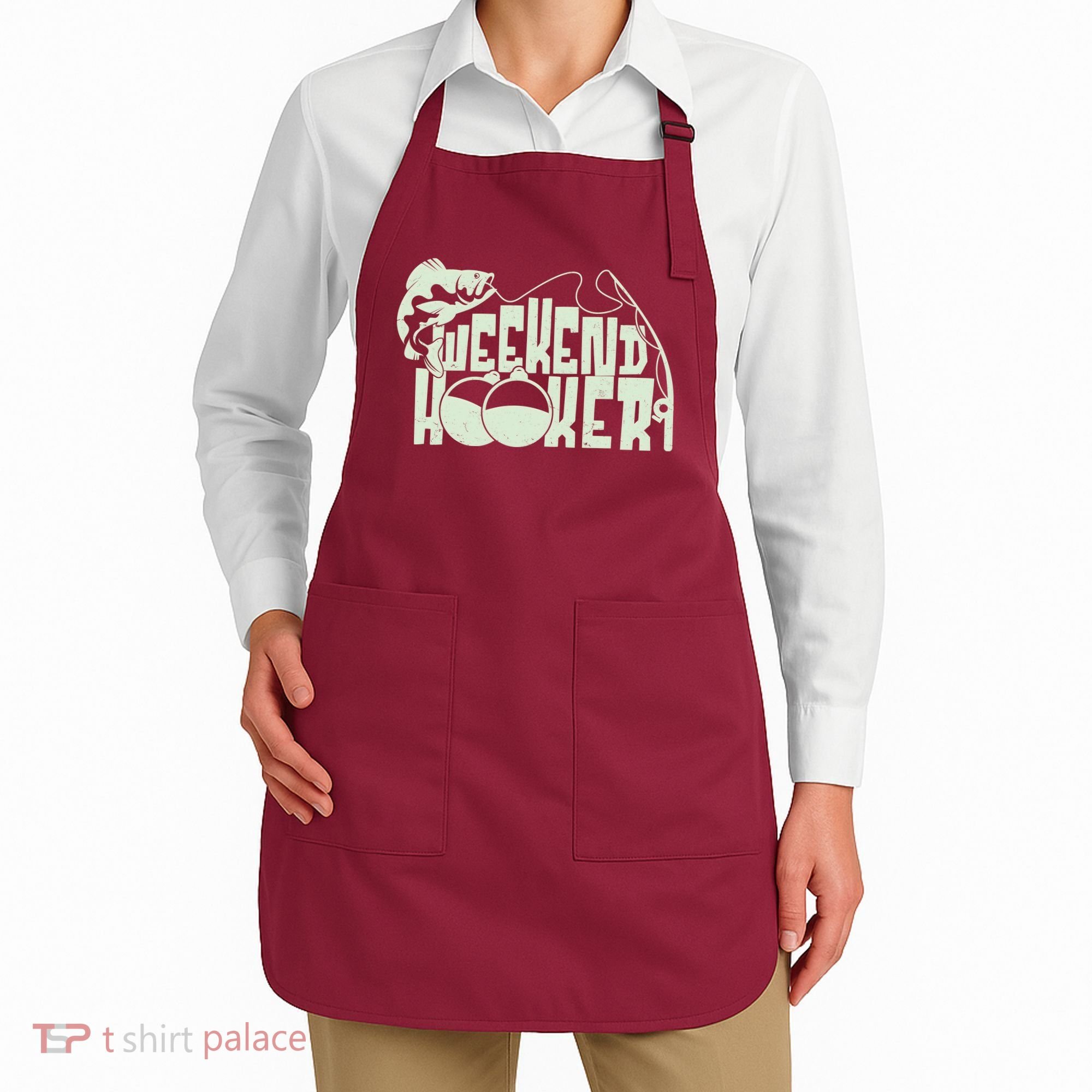 Funny Weekend Hooker Fishing Fan Apron