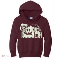 Funny Weekend Hooker Fishing Fan Kids Hoodie thumb 0