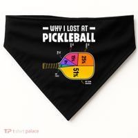 Funny Why I Lost At Pickleball USA-Made Doggie Bandana thumb 0