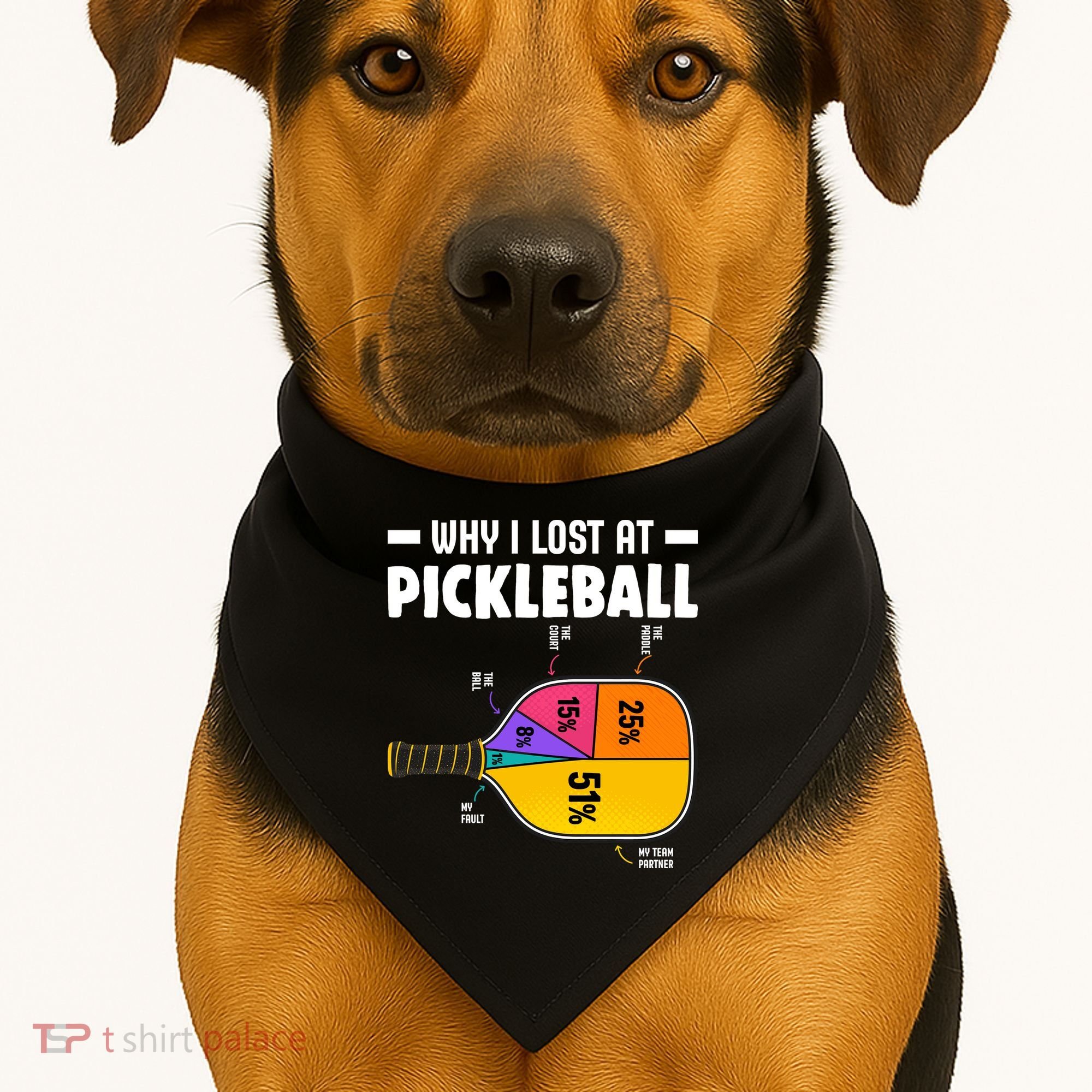 Funny Why I Lost At Pickleball USA-Made Doggie Bandana
