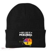Funny Why I Lost At Pickleball Beanie thumb 0