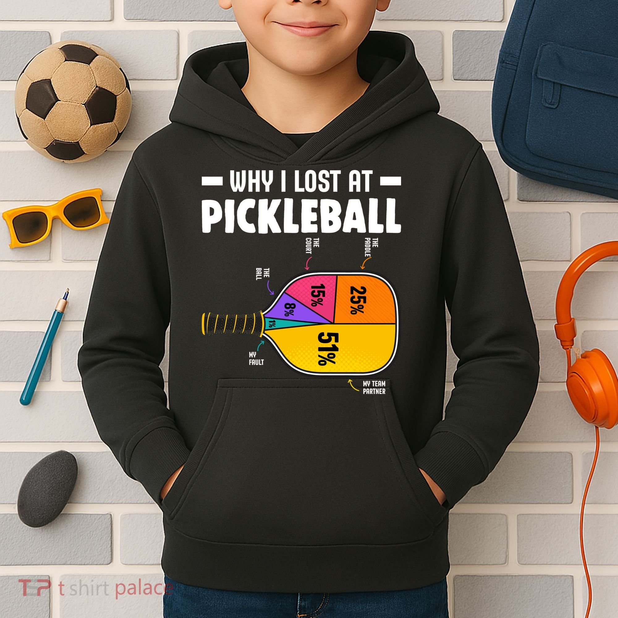 Funny Why I Lost At Pickleball Kids Hoodie