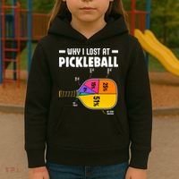 Funny Why I Lost At Pickleball Kids Hoodie thumb 3