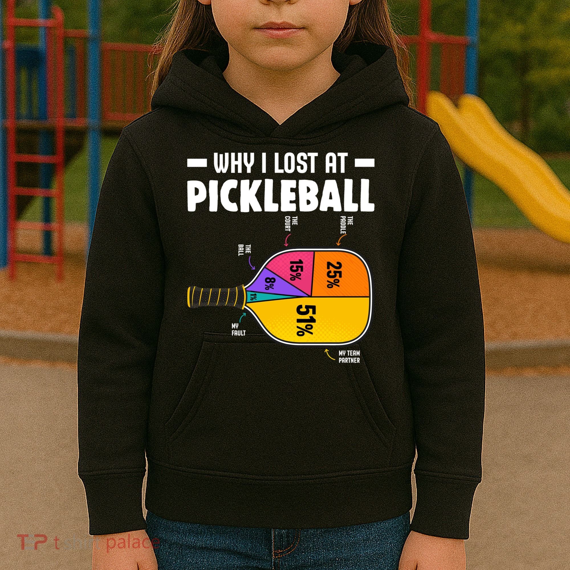 Funny Why I Lost At Pickleball Kids Hoodie