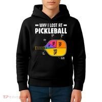 Funny Why I Lost At Pickleball Kids Hoodie thumb 4