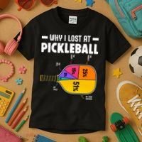 Funny Why I Lost At Pickleball Kids T-Shirt thumb 3
