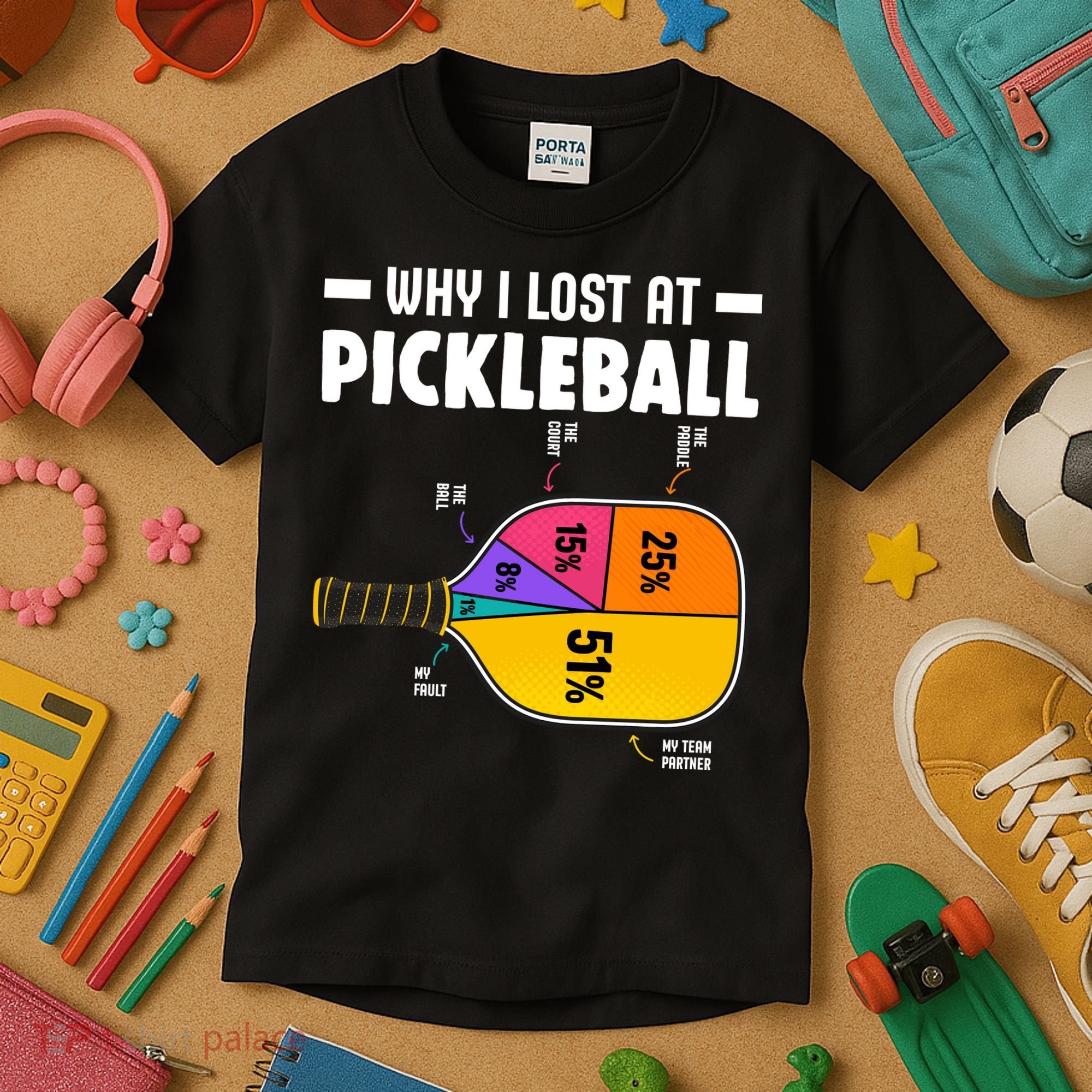 Funny Why I Lost At Pickleball Kids T-Shirt