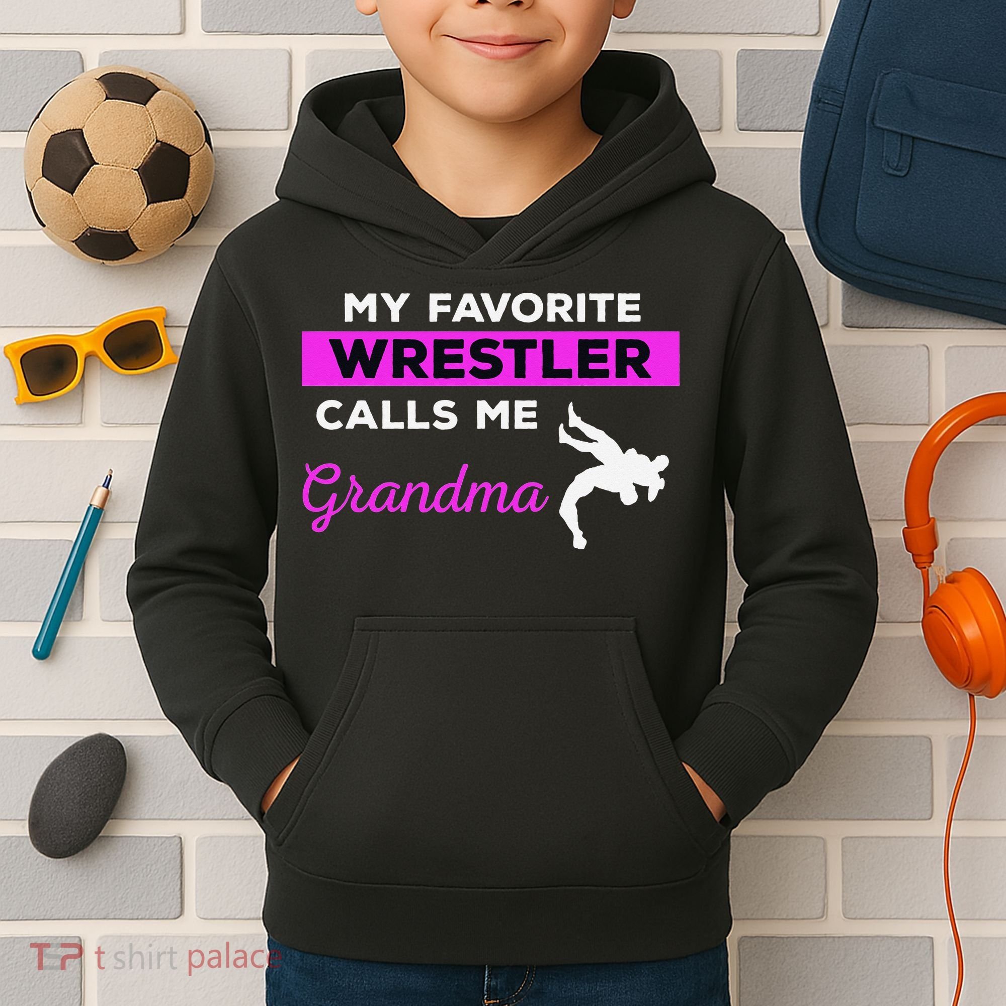 Funny Wrestling I Am A Wrestler  Kids Hoodie