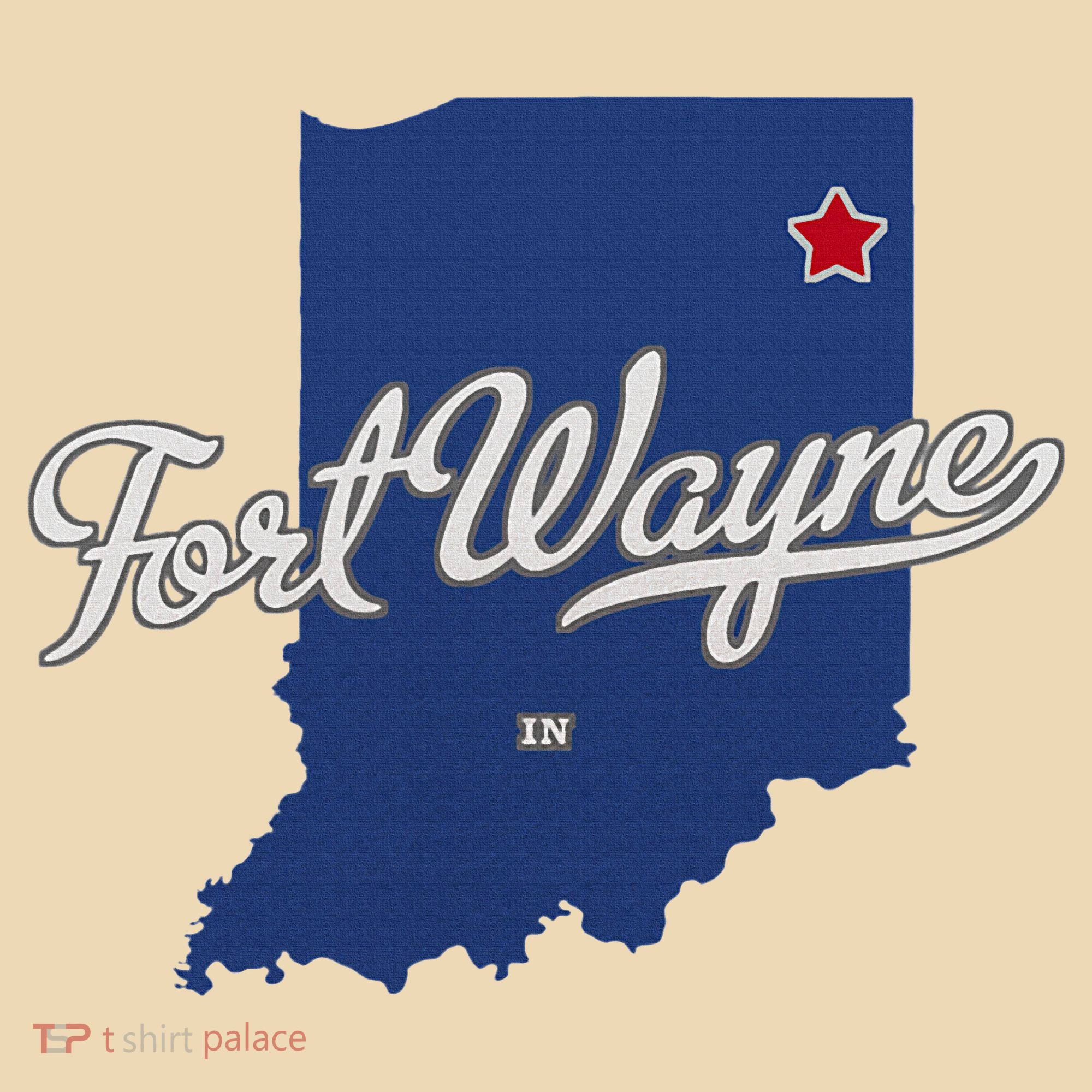Fort Wayne Indiana In Map Tote Bag