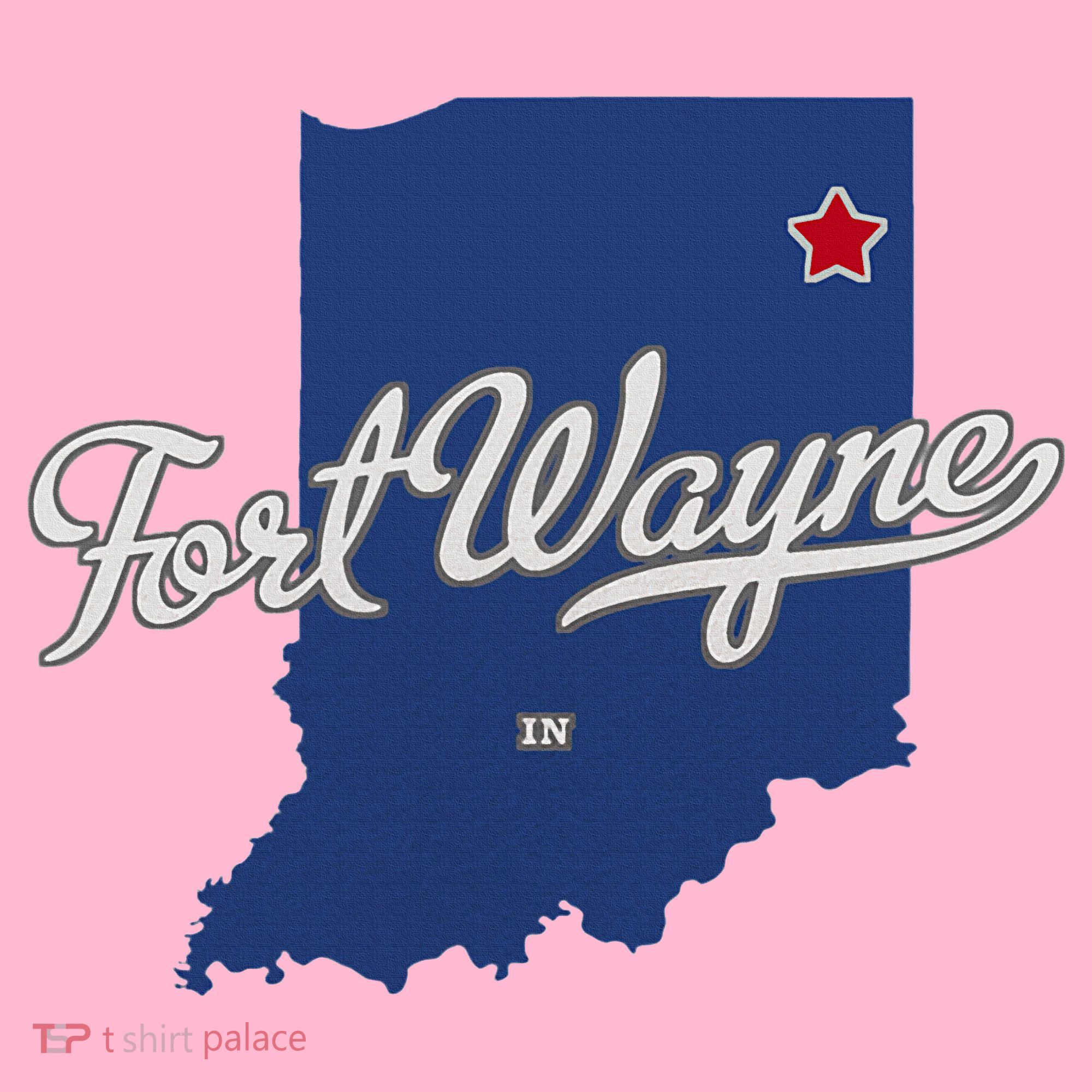Fort Wayne Indiana In Map Coaster