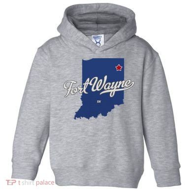 Fort Wayne Indiana In Map Toddler Hoodie