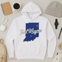 Fort Wayne Indiana In Map Hoodie thumb 3