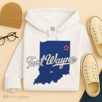 Fort Wayne Indiana In Map Hoodie thumb 4
