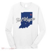 Fort Wayne Indiana In Map Long Sleeve Shirt thumb 0