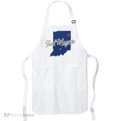 Fort Wayne Indiana In Map Apron