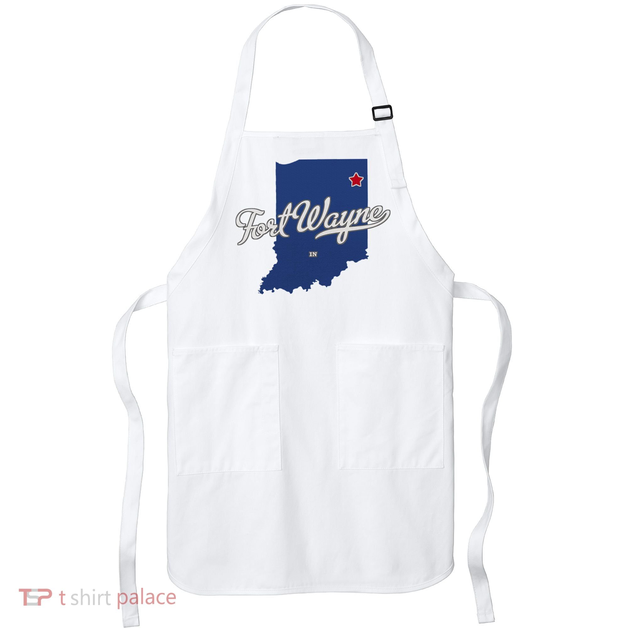Fort Wayne Indiana In Map Apron
