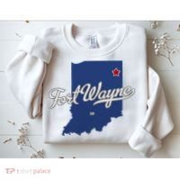 Fort Wayne Indiana In Map Sweatshirt thumb 2