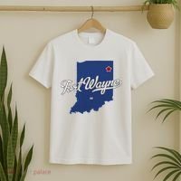 Fort Wayne Indiana In Map T-Shirt thumb 2