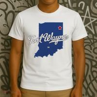 Fort Wayne Indiana In Map T-Shirt thumb 3