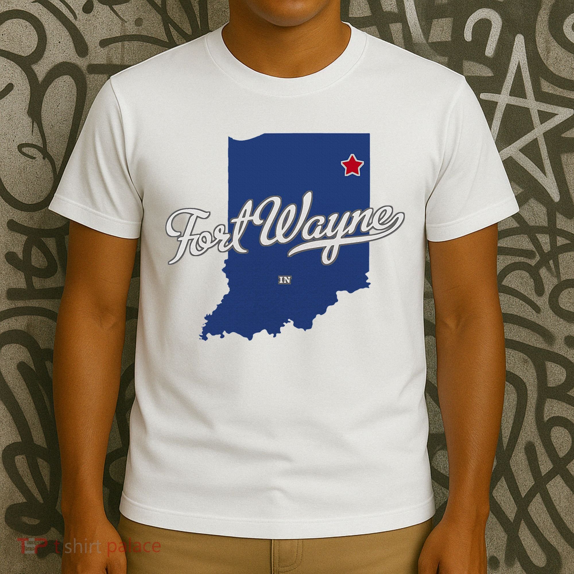 Fort Wayne Indiana In Map T-Shirt