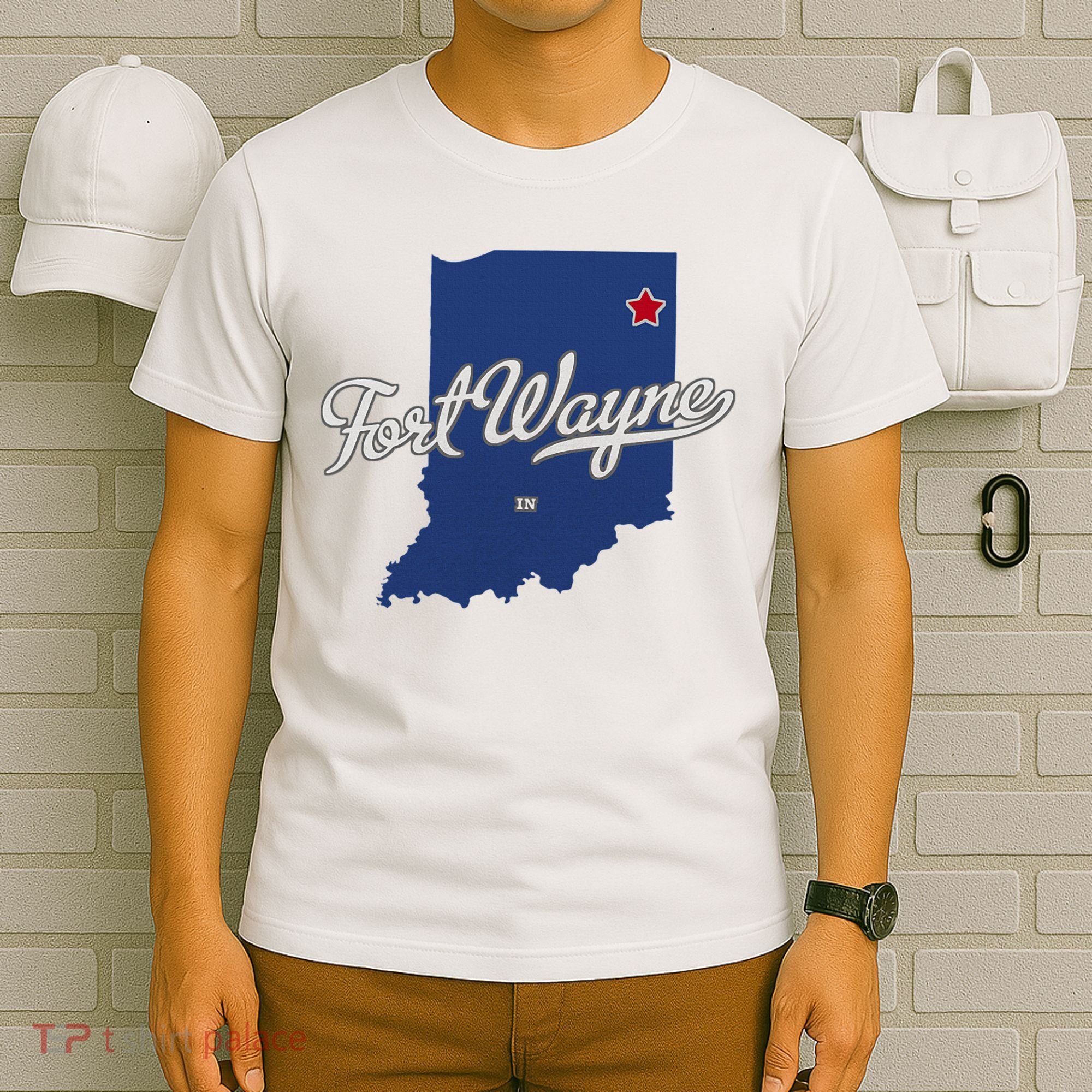 Fort Wayne Indiana In Map T-Shirt