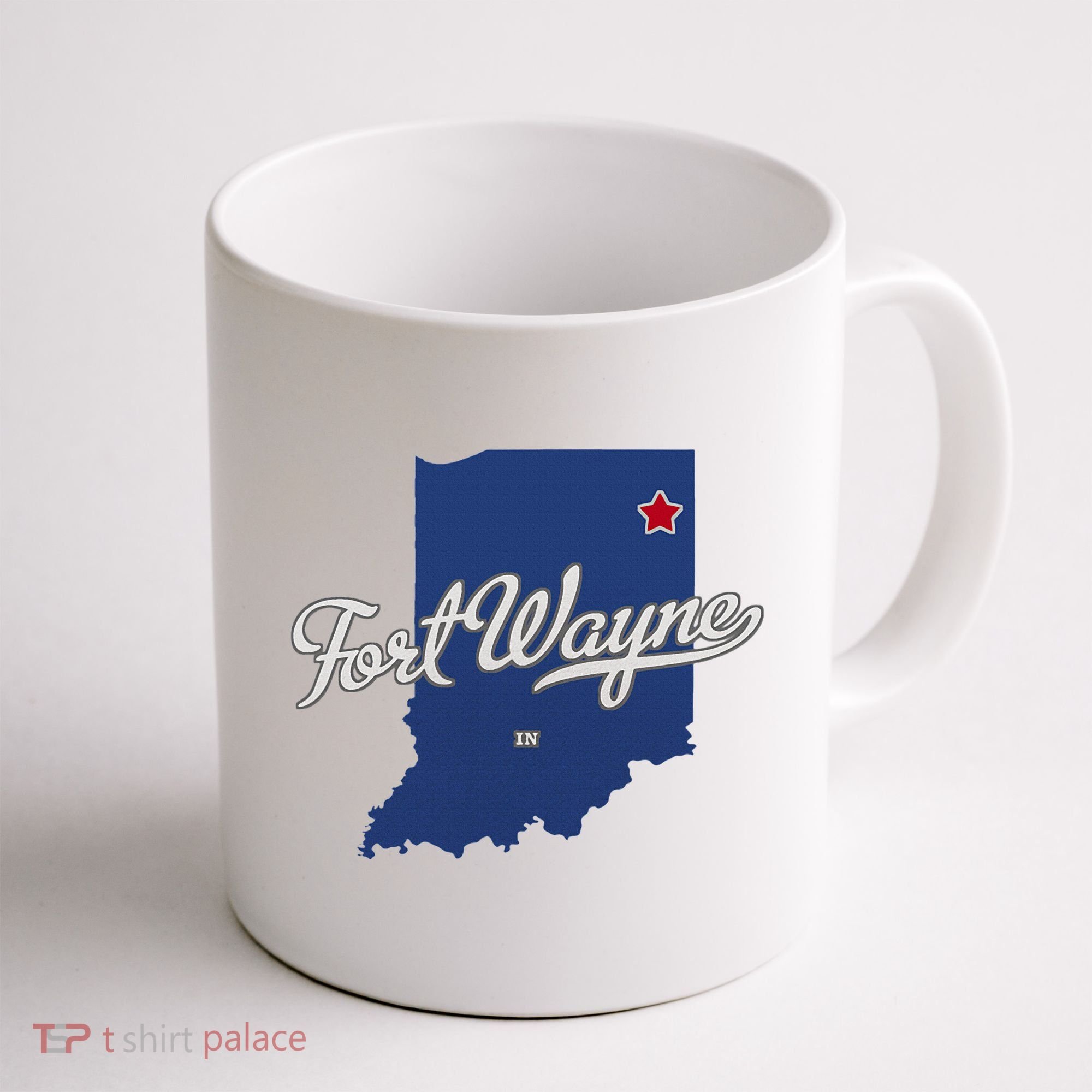 Fort Wayne Indiana In Map Coffee Mug