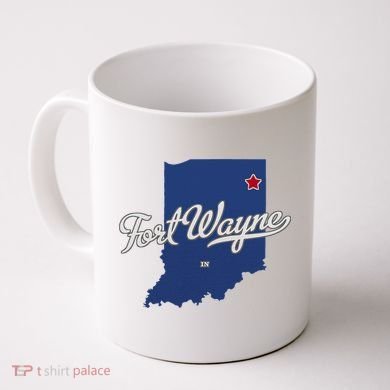 Fort Wayne Indiana In Map Coffee Mug