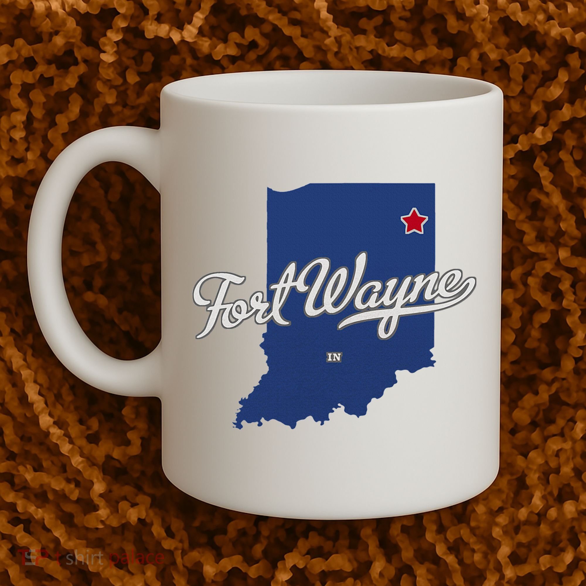 Fort Wayne Indiana In Map Coffee Mug
