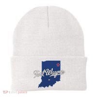 Fort Wayne Indiana In Map Beanie thumb 0