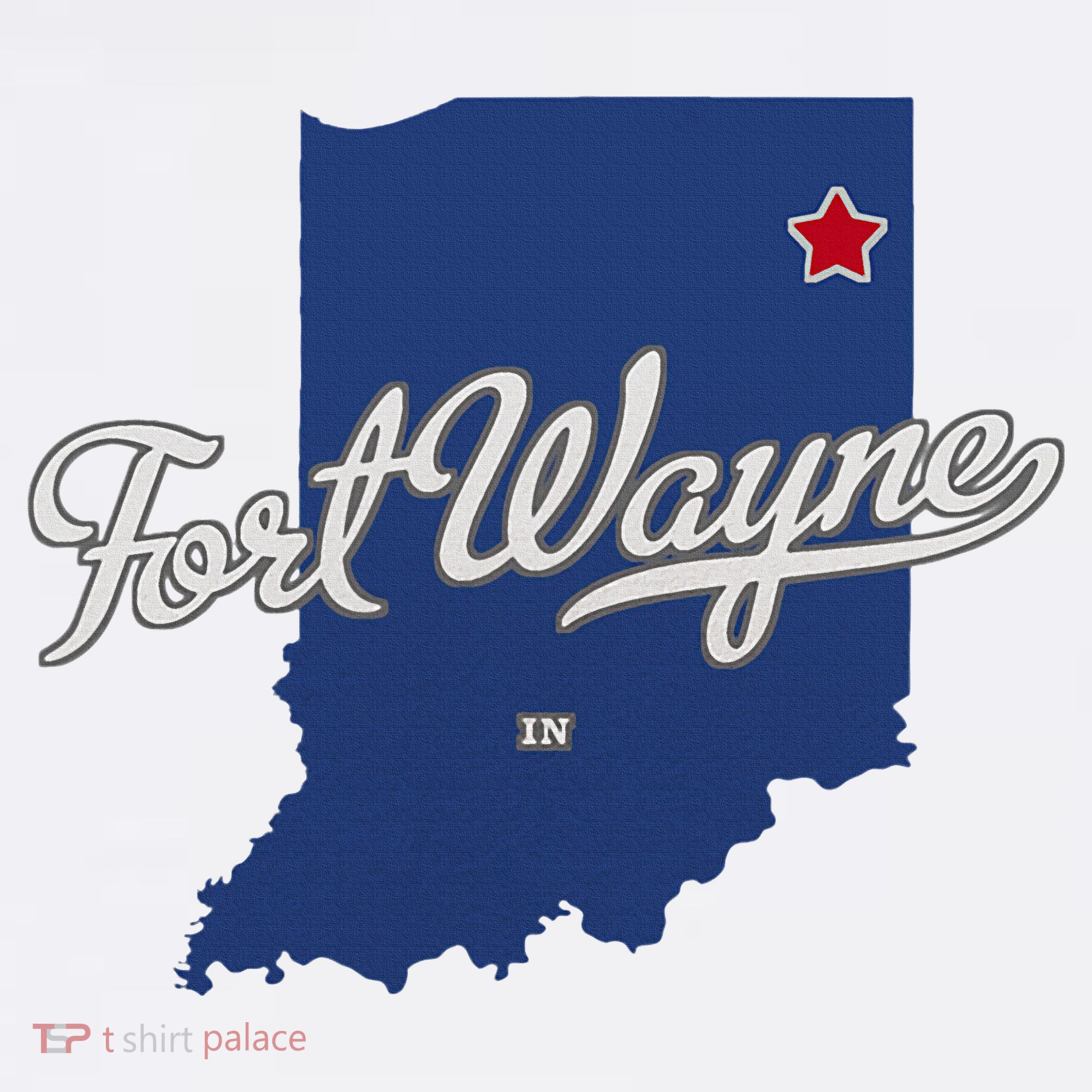 Fort Wayne Indiana In Map Pajama Set