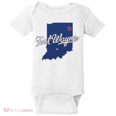 Fort Wayne Indiana In Map Baby Bodysuit