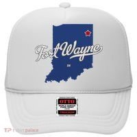 Fort Wayne Indiana In Map Hat thumb 0