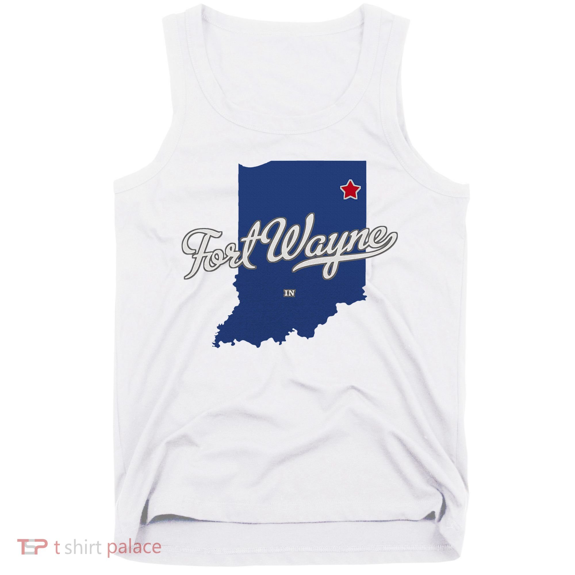 Fort Wayne Indiana In Map Tank Top