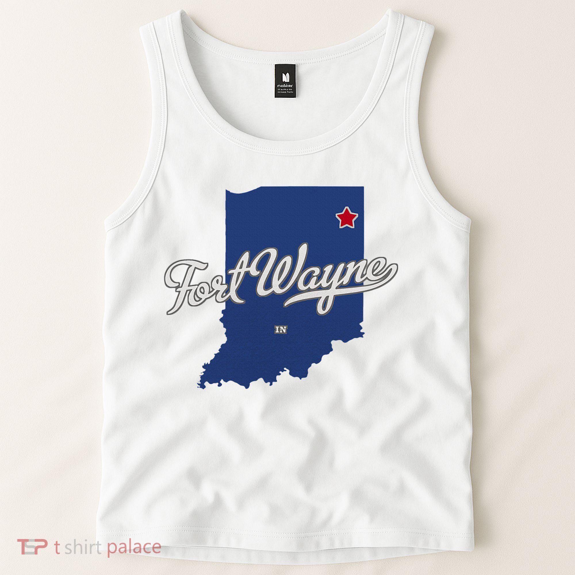 Fort Wayne Indiana In Map Tank Top