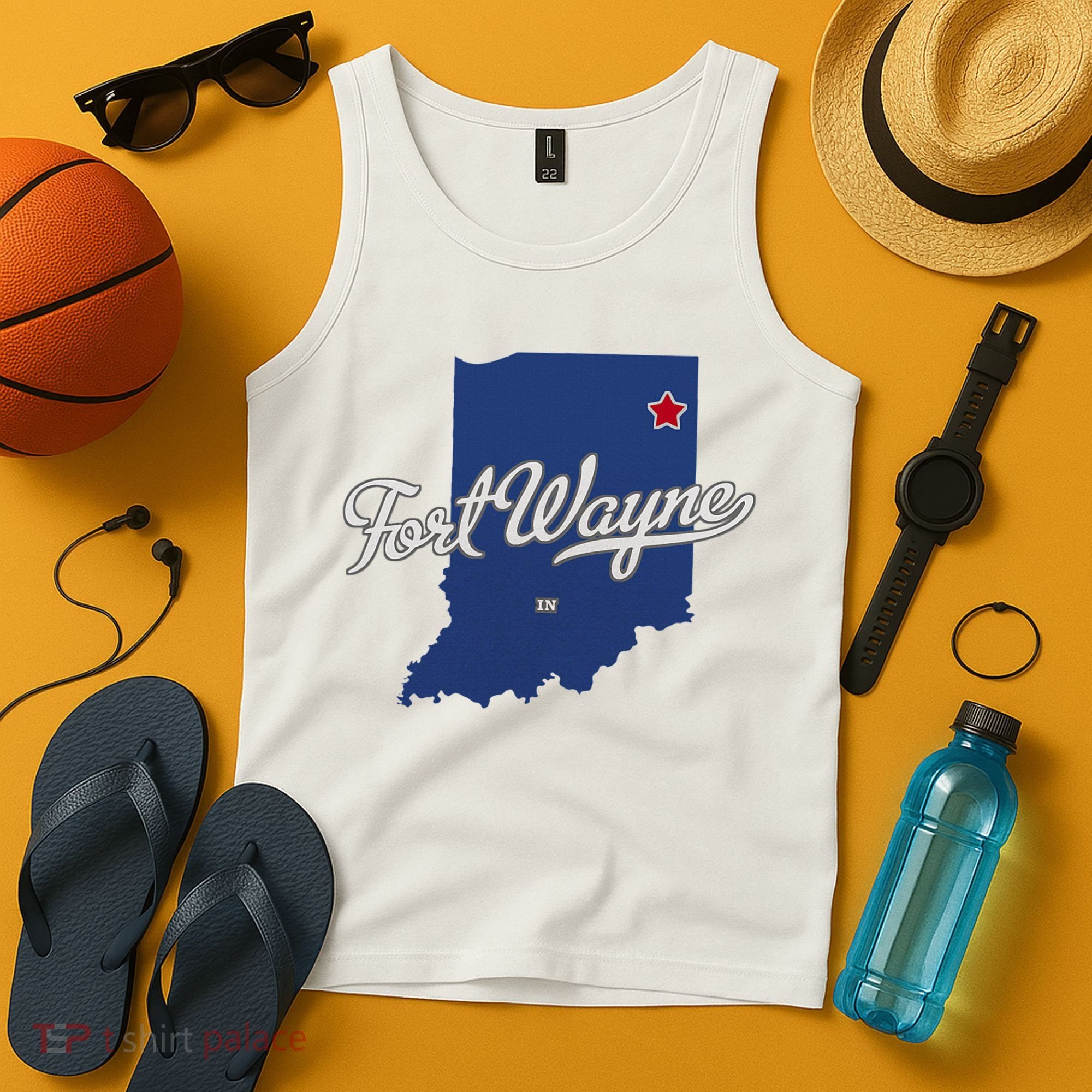 Fort Wayne Indiana In Map Tank Top