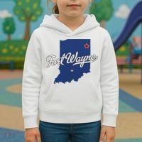 Fort Wayne Indiana In Map Kids Hoodie thumb 3