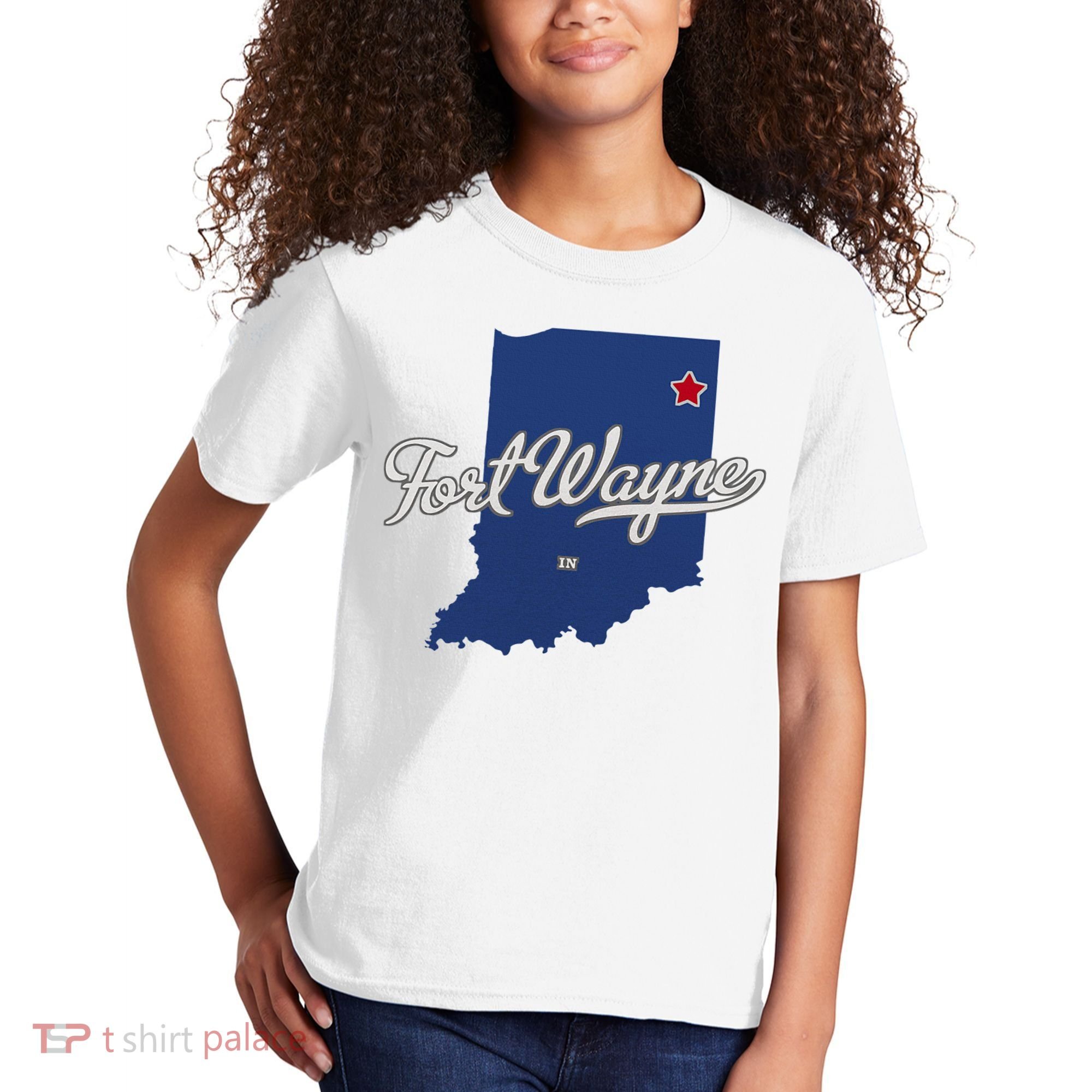 Fort Wayne Indiana In Map Kids T-Shirt